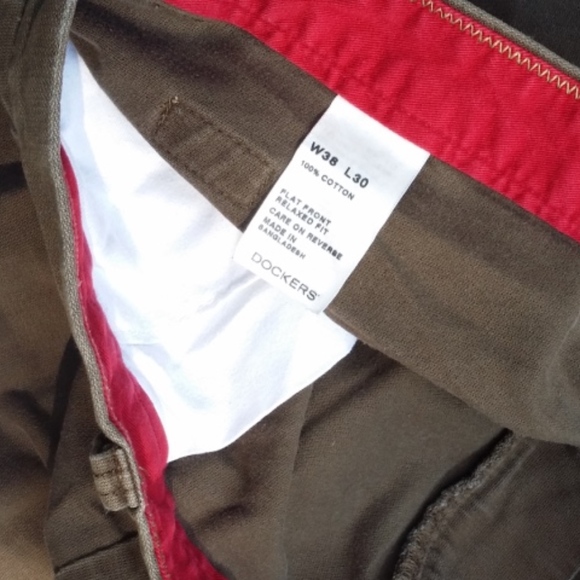 DOCKERS Brown Flat Relaxed Casual Great Detailing - Picture 2 of 4